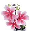 Unique Bargains Artificial Plants 3-Stem Magnolia Plastic 3.35"x3.35"x10.63" 1 Pcs - 4 of 4