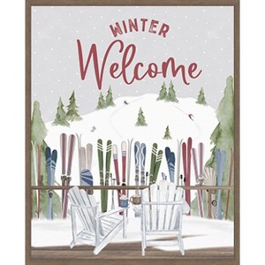 Amanti Art Winter Mountain Getaway portrait VII-Winter Welcome by Tara Reed Canvas Wall Art Print Framed 23-in. W x 28-in. H. - 1 of 4