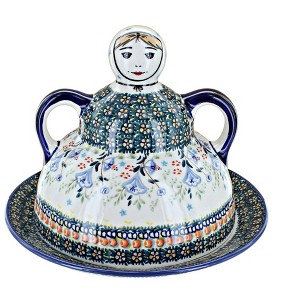 Blue Rose Polish Pottery B001 Manufaktura Cheese Lady - 1 of 1