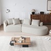 112" Oversize Modern Chenille Modular Sectional Sofa with 4 Pillows, Cloud-Style 4-Seat Couch for Living Room or Apartments – The Pop Home - 2 of 4