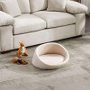 Modern Cat Kennel,Cat Couch Bed With Solid Wood Frame,Cat Bed Cashmere Cover,Small Size-Cuddlewood - 3 of 4