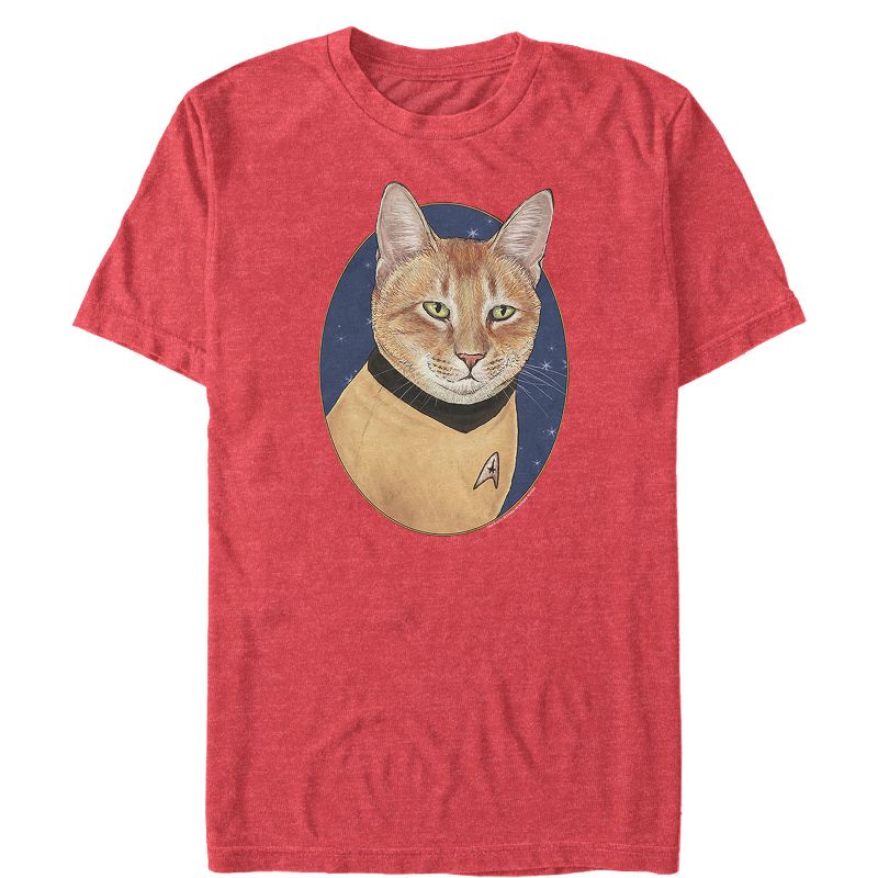 Men's Star Trek Captain Kirk Cat T-Shirt, 1 of 5