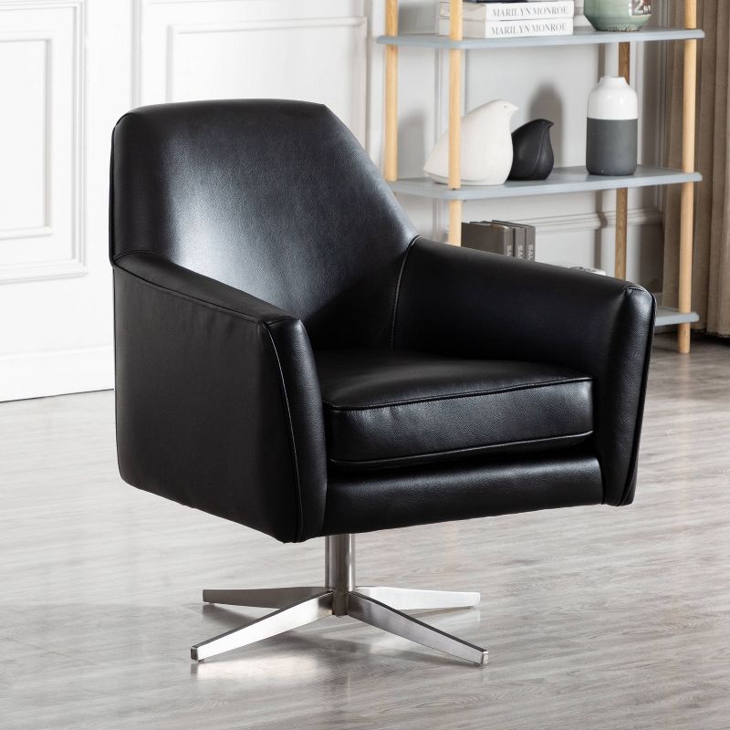 Comfort Pointe Phoenix Leather Gel Swivel Arm Chair, 2 of 11