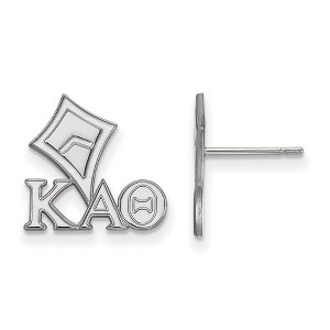 Black Bow Jewelry Sterling Silver Kappa Alpha Theta Greek Life Stud Earrings - 1 of 3