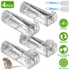 iMountek "4Pcs Humane Live Mouse Trap - Reusable Rat Rodent Catch & Release Cage, Safe for Family & Pets" white - 2 of 4