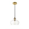 Elegant Lighting Destry 1 Light Chrome Pendant With Clear Glass - 3 of 4