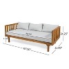 67.5" Length 3 Seater Green Sofa With Arm For Outdoor Patio - 3 of 4