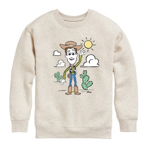 Boys' - Disney - Woody Pastel Graphic Long Sleeve Fleece Sweatshirt - 1 of 4