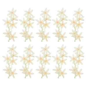 Unique Bargains Artificial Silk Cloth Realistic Wrinkle-resistant Artificial Flower 16 Pcs 7 Inch - 1 of 4