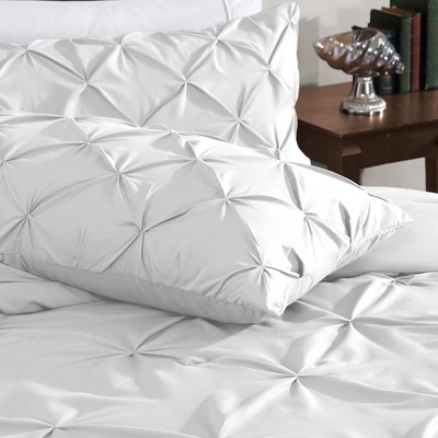 Swift Home | Diamond Smocking Pintuck 3-Piece Comforter Set