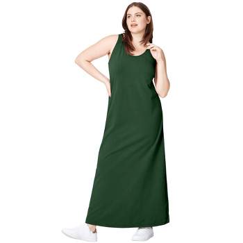 ellos Women's Plus Size Sleeveless Knit Maxi Dress