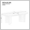 Modern MDF Coffee Table,Oval Side Table With MDF Pedestal Base,Wooden Small Accent Center Table For Living Room,Apartment-Coolbibila - 4 of 4