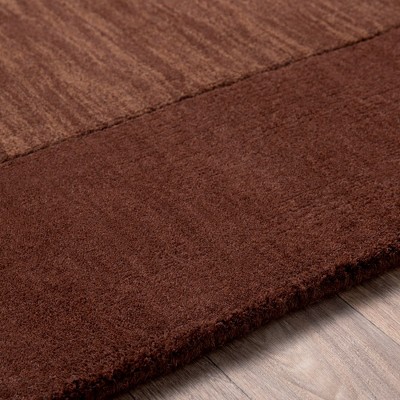 Reims Dark Brown Hand-Knotted Wool 5' x 8' Area Rug