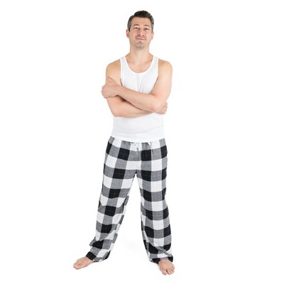 Leveret Mens Flannel Christmas Pants Plaid Black And White Xxxl : Target