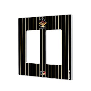 MLB Cooperstown Central Teams Pinstripe Hidden-Screw Light Switch Plate for Double Rocker - 1 of 4