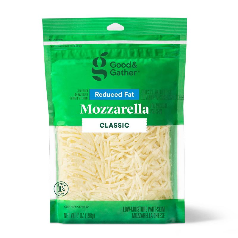 Shredded Reduced Fat Mozzarella Cheese - 7oz - Good &#38; Gather&#8482;, 1 of 5