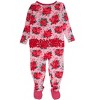 RuffleButts SoftSnooze Baby Girls Holiday Ruffle One Piece Footie Pajamas - 2 of 2