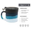Silipint: 2 Pack 16oz Silicone Coffee Mug W/ Lid, Moon Beam - 2 of 4