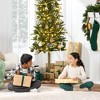 Best Choice Products Pre-Lit Pencil Alpine Christmas Tree Holiday Decoration w/ LED Lights, Stand - 4 of 4