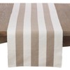 Taupe Classic Stripe Design Table Runner (16"x72") - Saro Lifestyle - image 2 of 3