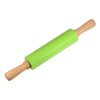 Unique Bargains Silicone Smooth Wooden Handle Non-Stick Kitchen Rolling Pin - 3 of 4