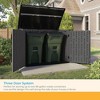Suncast Stow-Away Horizontal Storage Shed, All-Weather Outdoor Unit, Peppercorn - 3 of 4