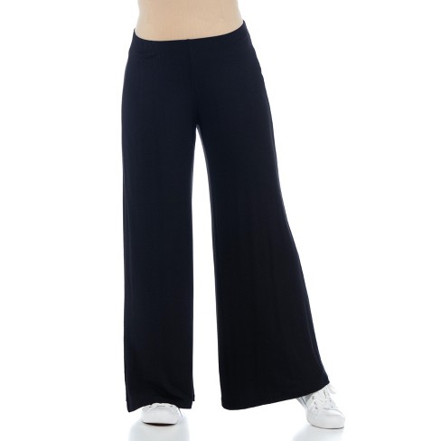 Womens Comfortable Solid Color Palazzo Pants-navy-m : Target