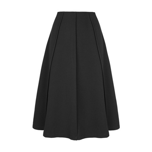 Women's Midi Skirt Flared Stretch Skirt for Women Reg & Plus Size. Casual A  line, Basic Everyday Wear, Formal Office