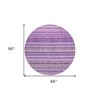 Purple Eggplant And Lilac Striped Washable Indoor Outdoor Area Rug - 3 of 4