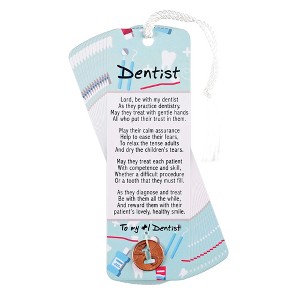 Dicksons Prayer to My #1 Dentist, Multicolor 6 x 2 Inch Paper Tassel Bookmark with Coin; Pack of 15 - 1 of 2