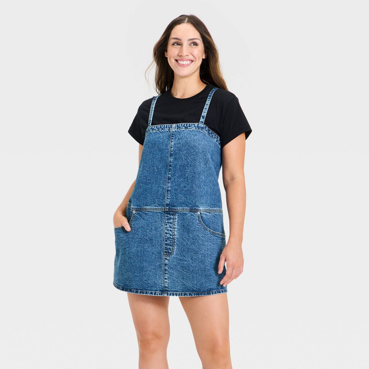 Женские платья Universal Thread Women's Tank Mini Denim Dress - Universal Thread™ Medium Wash S — фото 4
