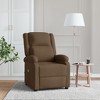 vidaXL Massage Chair Recliner with Vibration Massage - Brown Fabric, Adjustable Backrest/Footrest, USB-Powered, Remote Control - 2 of 4