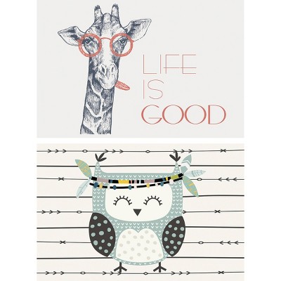 Giraffe and Owl Placemat Set of 2 - A & A Story