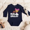 The Juniper Shop Mini Smiley Rainbow Cloud Aria Long Sleeve Bodysuit - NB - Navy - 3 of 4