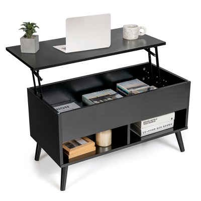Costway 31.5''  Lift Top CoffeeTable ModernTable W/ Hidden Compartment&Wood Legs For Home