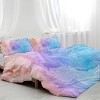 Boersma Luxury Pink Bedding Set Rainbow Marble Duvet Cover Set Rock Girls Bed Cover Set Nature Colorful Bedlinen Twin Size - 2 of 4