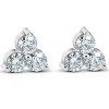 Pompeii3 1 Ct 3 Stone Diamond Earrings 14K White Or Yellow Gold - 2 of 4