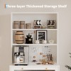 62-Inch Kitchen Pantry Cabinet Freestanding Storage Cupboard with 5-Tier Shelf, Drawer,2 Glass Doors & Adjustable Shelves - 3 of 4