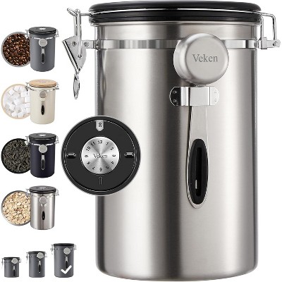 Coffee Canister 39OZ Large, Airtight Stainless Steel