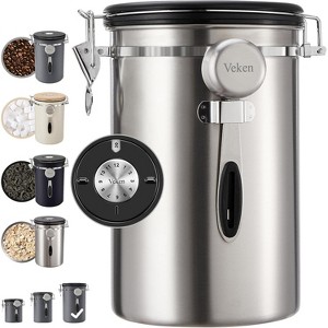 Coffee Canister 39OZ Large, Airtight Stainless Steel - 1 of 4