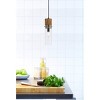 Cal 60W Spheroid Glass Pendant, Black/Wood (FX-3583-1P) - 2 of 2