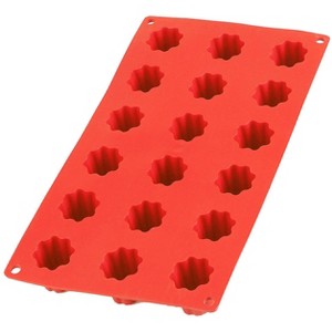 Lekue Silicone 18 Cavity Mini Cannelais Bordelais Baking Mold, Red - 1 of 3