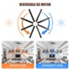72" Large Smart Ceiling Fans with Light Remote Via Wifi Alexa Reversible Quiet DC Motor 3 CCT Modern Indoor Outdoor Ceiling Fan for Patio Living Room - 3 of 4