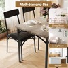 Dining Table Set for 4, Kitchen Table with Upholstered Bench and Chairs, Metal Frame Rectangular Dinette Table and Chairs Set - 3 of 4