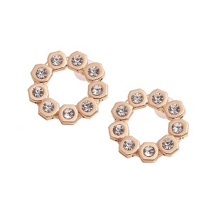 SOHI Women's Gold Crystal Stud Earrings - 1 of 3