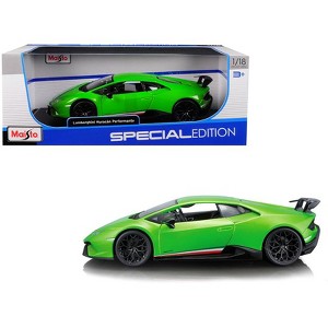 Lamborghini Huracan Performante Metallic Green 1/18 Diecast Model Car by Maisto - 1 of 4