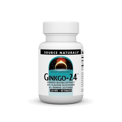 Ginkgo 24 Biloba Extract 120mg by Source Naturals, Inc.  -  60 Tablet