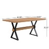 Christopher Knight Home Carol 63" Rustic Metal and Wood X-Shape Dining Table - 3 of 4