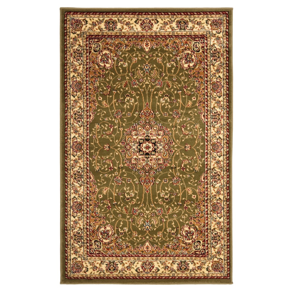 Sage/Ivory Floral Loomed Accent Rug 3'3inx5'3in - Safavieh