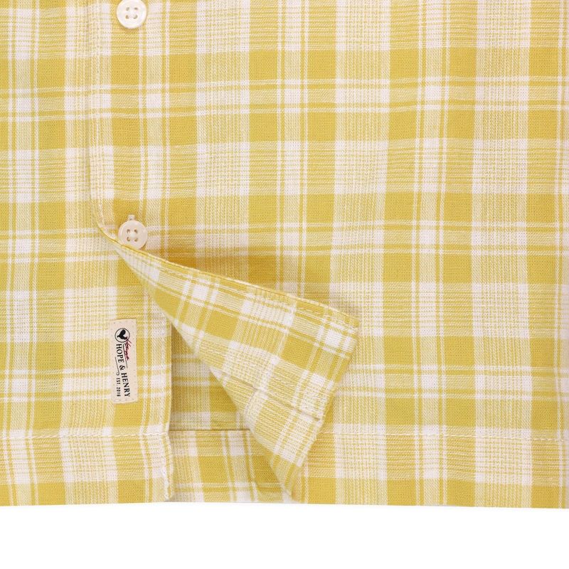 Hope & Henry Boys' Linen Short Sleeve Camp Shirt, Infant, 4 of 7